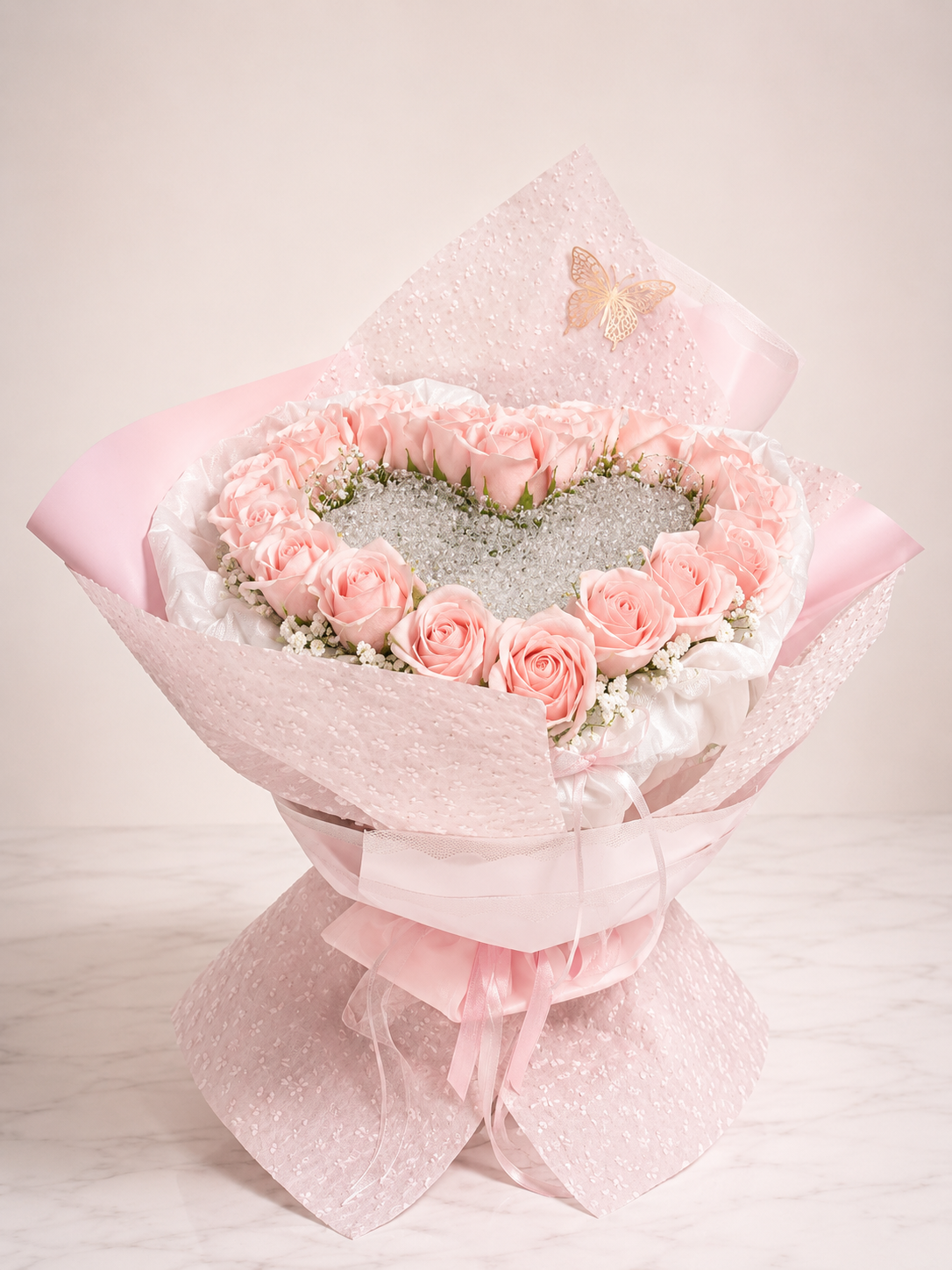 دسته گل قلبی